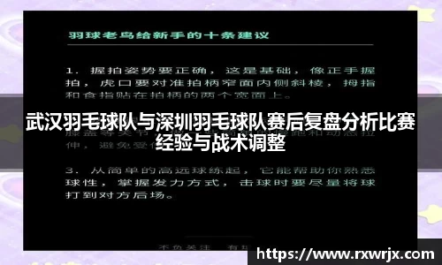 武汉羽毛球队与深圳羽毛球队赛后复盘分析比赛经验与战术调整